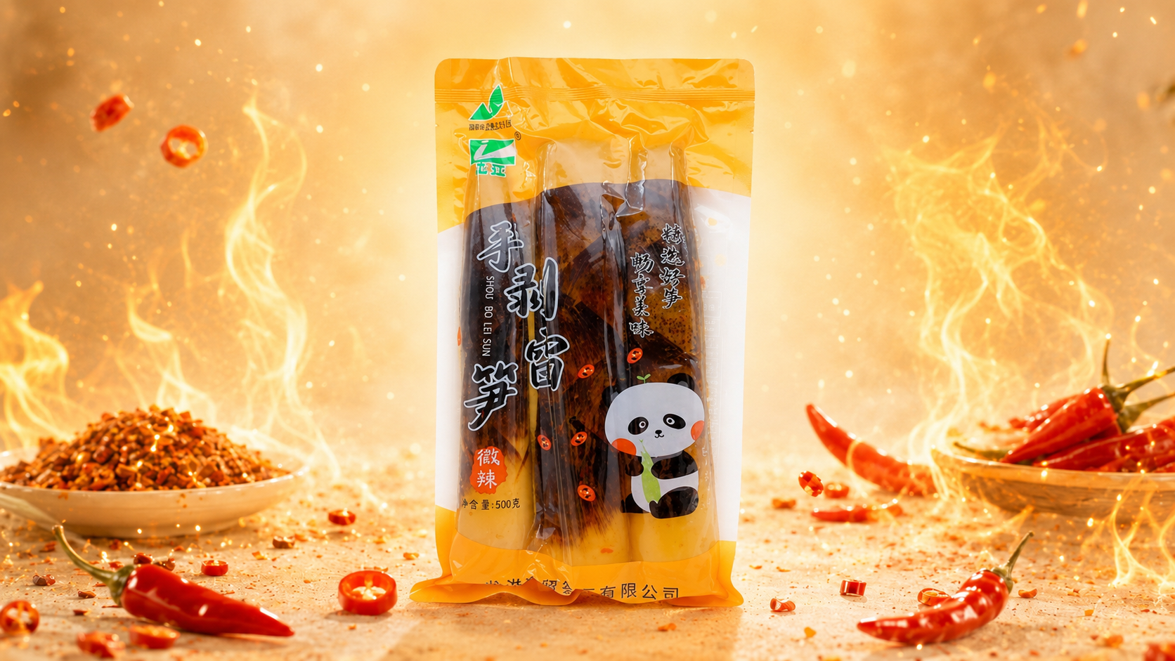 Маринований бамбук Spicy (помаранчева упаковка), 500 г