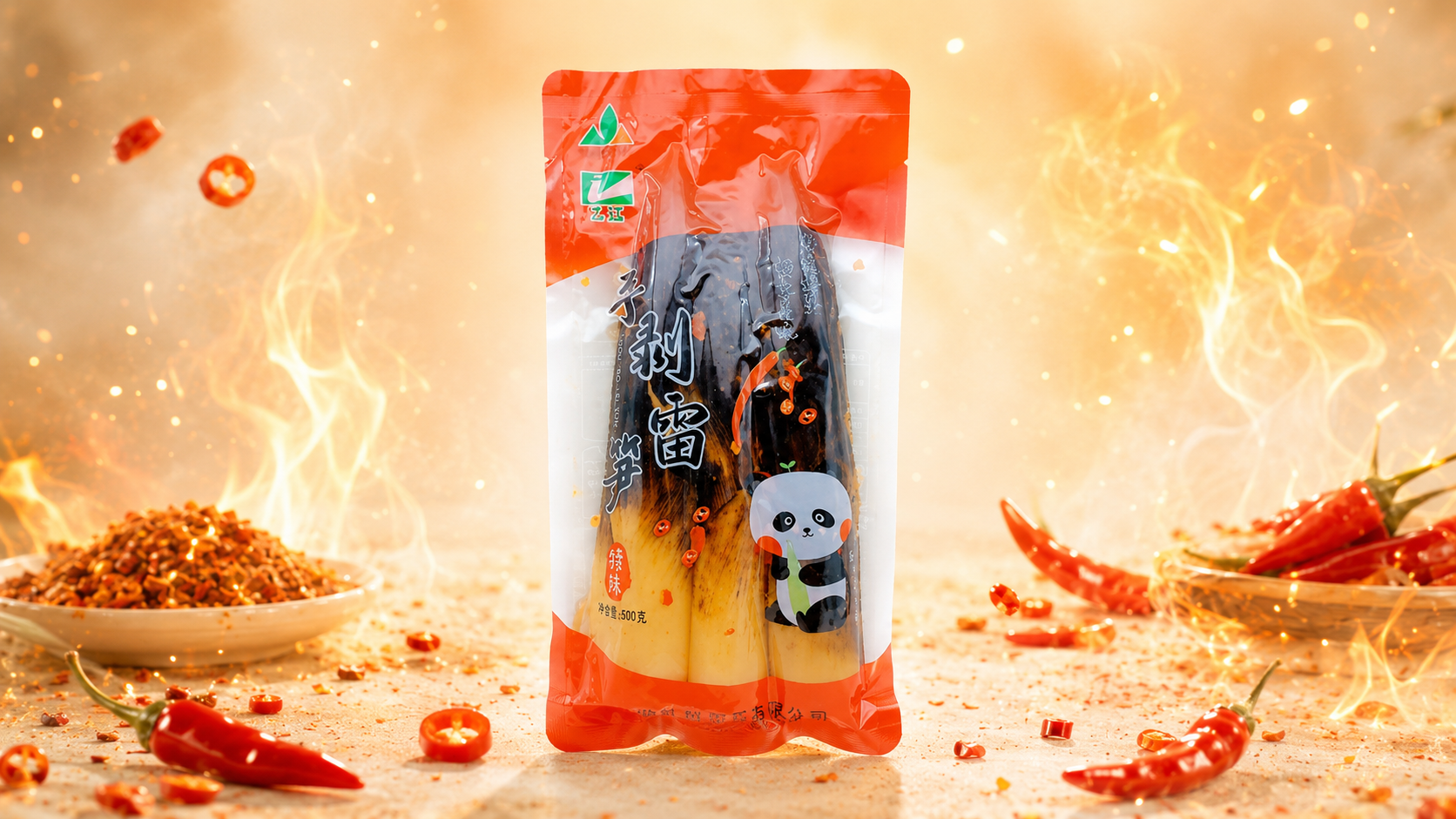 Маринований бамбук Medium Spicy (червона упаковка), 400 г